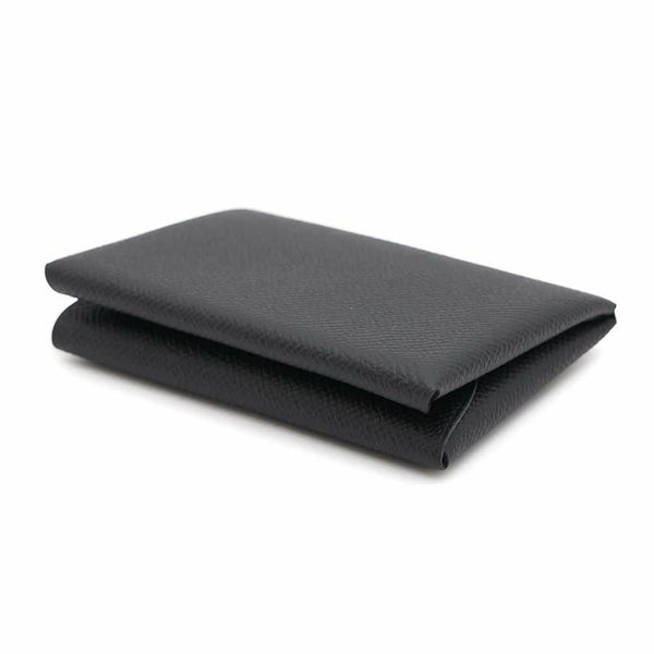 エルメス コインケース カルヴィ デュオ ブラック/シルバー金具 エプソン W刻印 黒