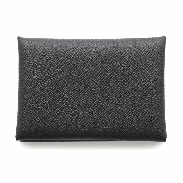 エルメス コインケース カルヴィ デュオ ブラック/シルバー金具 エプソン W刻印 黒