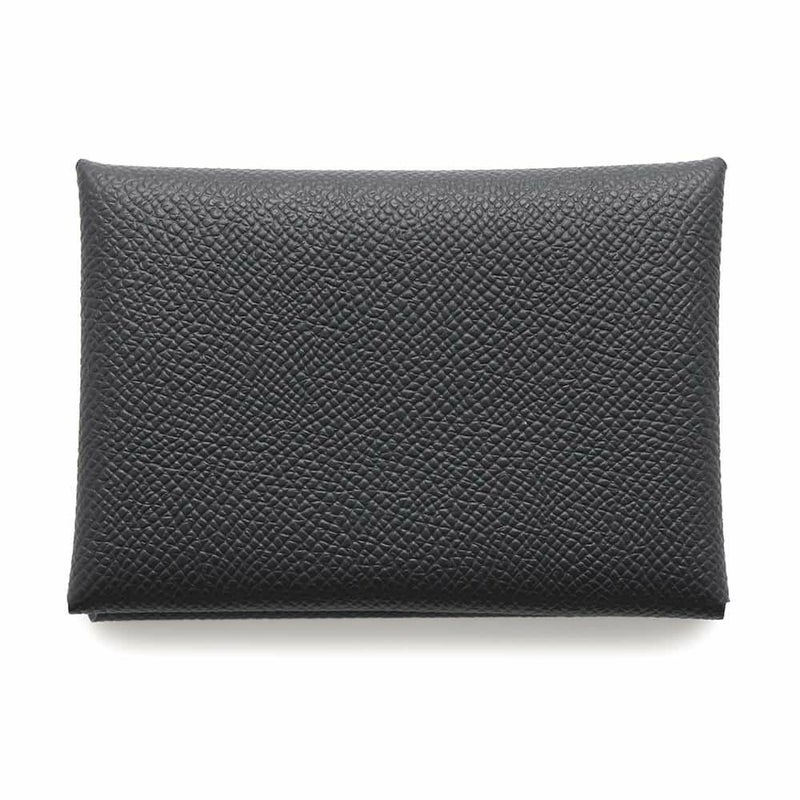 エルメス コインケース カルヴィ デュオ ブラック/シルバー金具 エプソン W刻印 黒