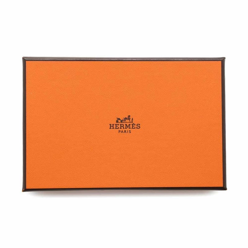 エルメス コインケース カルヴィ デュオ ブラック/シルバー金具 エプソン W刻印 黒