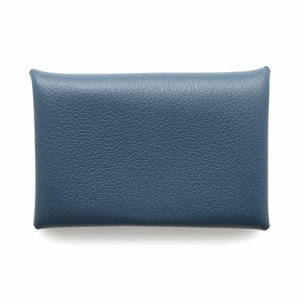 エルメス カードケース カルヴィ ヴェルソ ブルーゼリージュ/ヴェールシプレ エバーカラー B刻印