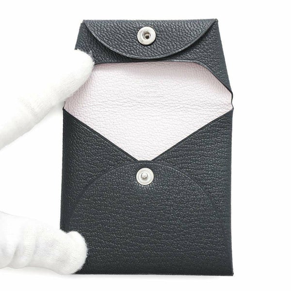 エルメス コインケース バスティア ヴェルソ ブルーオーシャン/モーヴペール シェブルミゾル W刻印 シェーブル