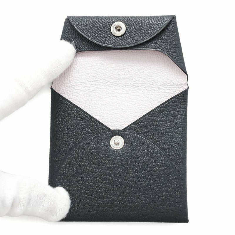 エルメス コインケース バスティア ヴェルソ ブルーオーシャン/モーヴペール シェブルミゾル W刻印 シェーブル