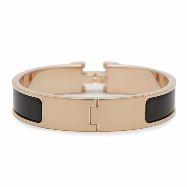 エルメス ブレスレット クリックH クリッククラックPM ブラック/ピンクゴールド金具 HERMES アクセサリー 黒