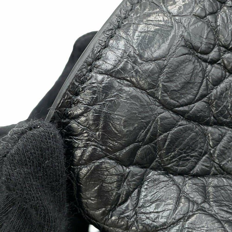 サンローランパリ トートバッグ サックドジュールスープル ラージ クロコ型押しレザー 478167 2way 黒