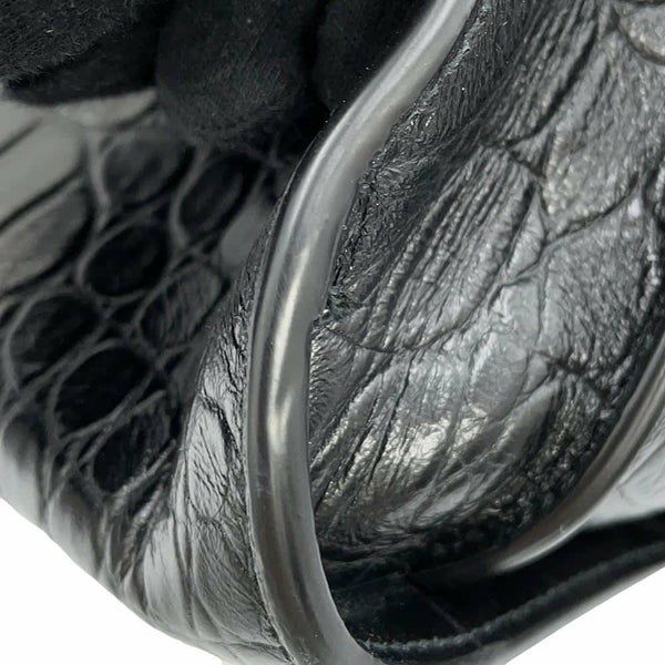 サンローランパリ トートバッグ サックドジュールスープル ラージ クロコ型押しレザー 478167 2way 黒