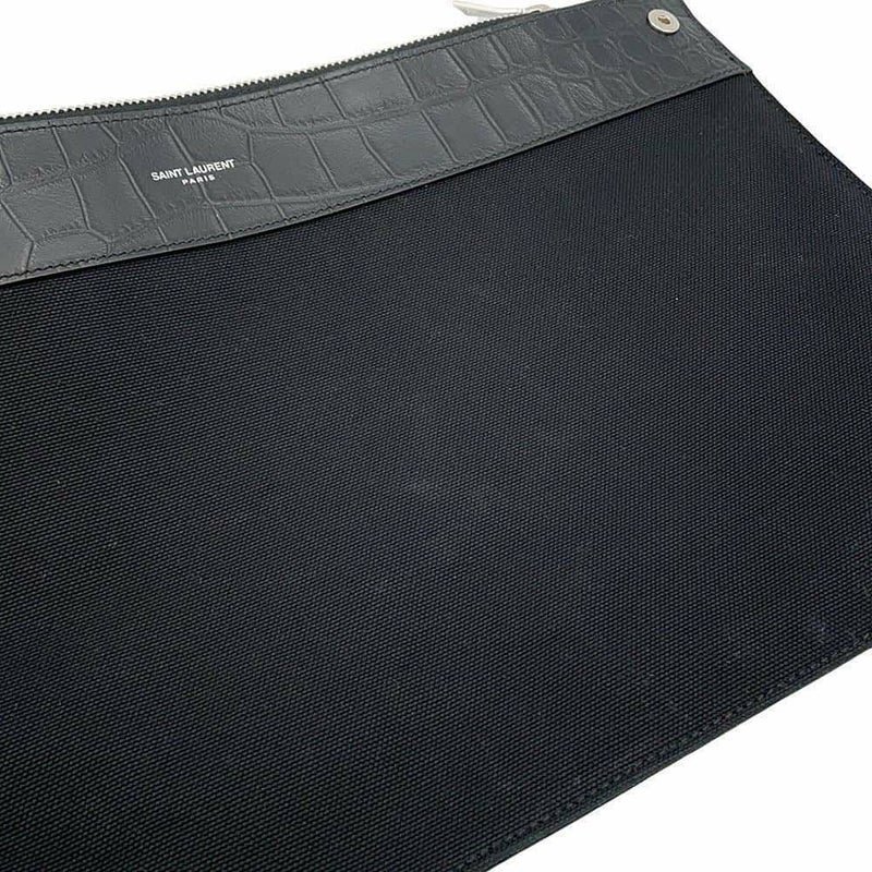 サンローランパリ トートバッグ サックドジュールスープル ラージ クロコ型押しレザー 478167 2way 黒