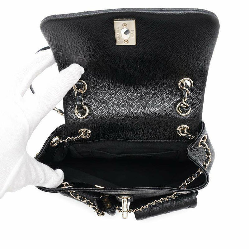 シャネル リュック マトラッセ ココマーク スモール キャビアスキン AS3787 CHANEL バックパック 黒