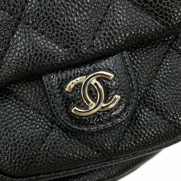 シャネル リュック マトラッセ ココマーク スモール キャビアスキン AS3787 CHANEL バックパック 黒