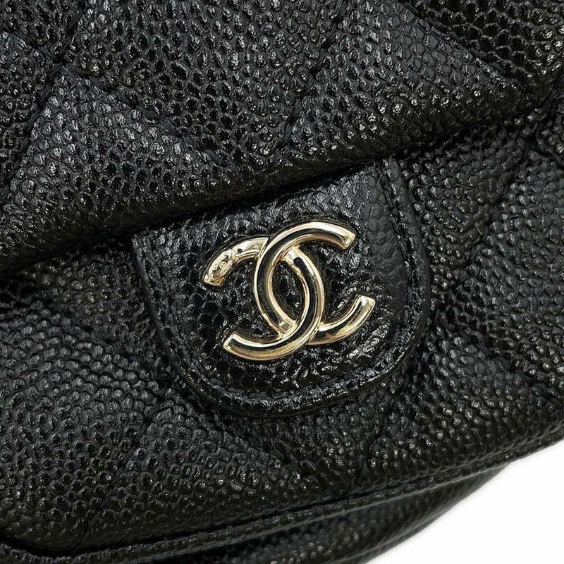 シャネル リュック マトラッセ ココマーク スモール キャビアスキン AS3787 CHANEL バックパック 黒