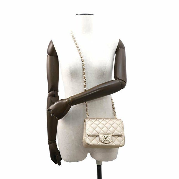 シャネル チェーンショルダーバッグ マトラッセ ココマーク ラムスキン ミニマトラッセ A35200 CHANEL ミニマト シングルチェーン