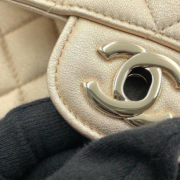 シャネル チェーンショルダーバッグ マトラッセ ココマーク ラムスキン ミニマトラッセ A35200 CHANEL ミニマト シングルチェーン