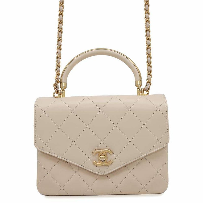 シャネル ハンドバッグ ココマーク マトラッセ トップハンドル ラムスキン AS0626 CHANEL 2way