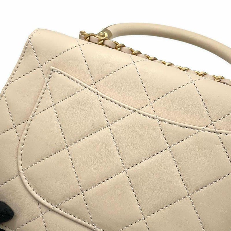 シャネル ハンドバッグ ココマーク マトラッセ トップハンドル ラムスキン AS0626 CHANEL 2way