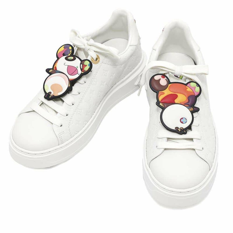 ルイヴィトン スニーカー LV × TM タイムアウト レディースサイズ37 1AGZGR LOUIS VUITTON 靴 白 村上隆 パンダ