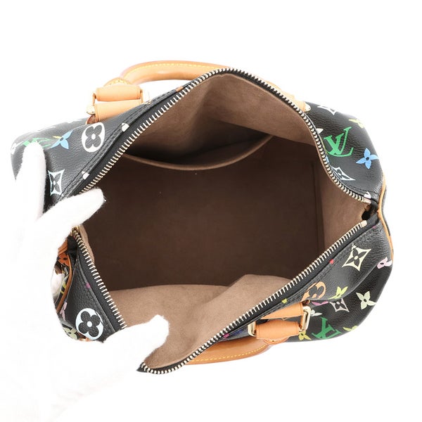 ルイヴィトン ハンドバッグ モノグラム・マルチカラー スピーディ 30 M92642 LOUIS VUITTON ヴィトン バッグ 黒 ブラック