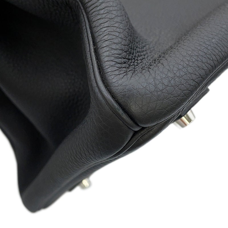 エルメス バーキン40 ブラック/シルバー金具 トゴ X刻印 HERMES Birkin ハンドバッグ 黒
