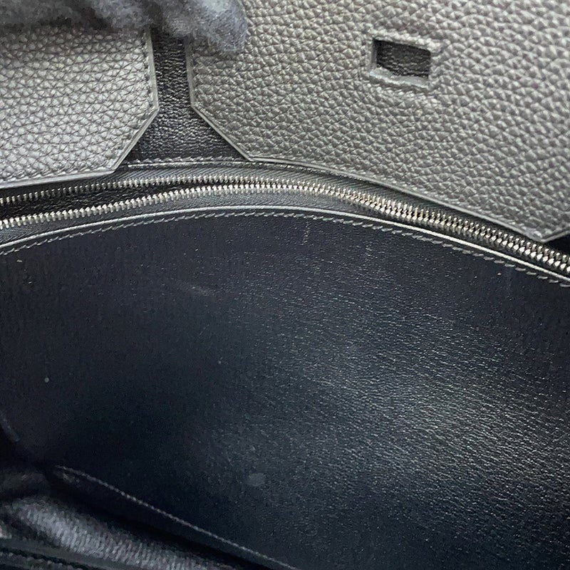 エルメス バーキン40 ブラック/シルバー金具 トゴ X刻印 HERMES Birkin ハンドバッグ 黒