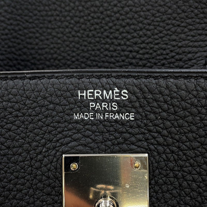 エルメス バーキン40 ブラック/シルバー金具 トゴ X刻印 HERMES Birkin ハンドバッグ 黒