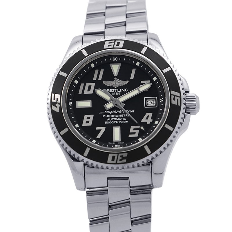 ブライトリング スーパーオーシャン42 A17364 BREITLING 腕時計 黒文字盤