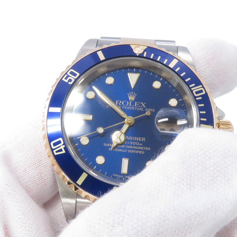 ロレックス サブマリーナ デイト コンビ Y番 SS/K18YG 16613LB ROLEX 腕時計 ブルー文字盤