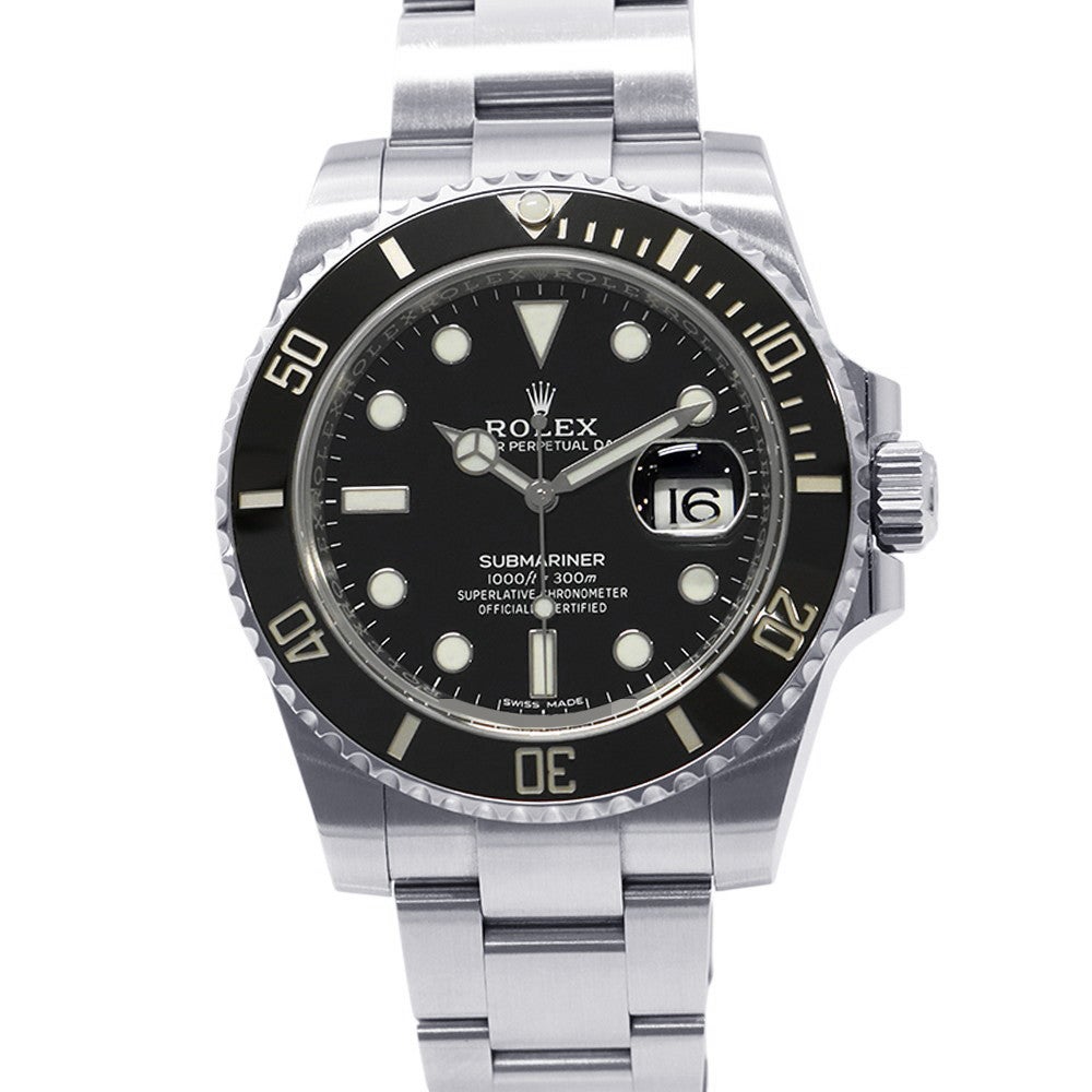 ロレックス サブマリーナ デイト ランダムシリアル ルーレット 116610LN ROLEX 腕時計 黒文字盤 ロレックス サブマリーナ デイト ランダムシリアル ルーレット