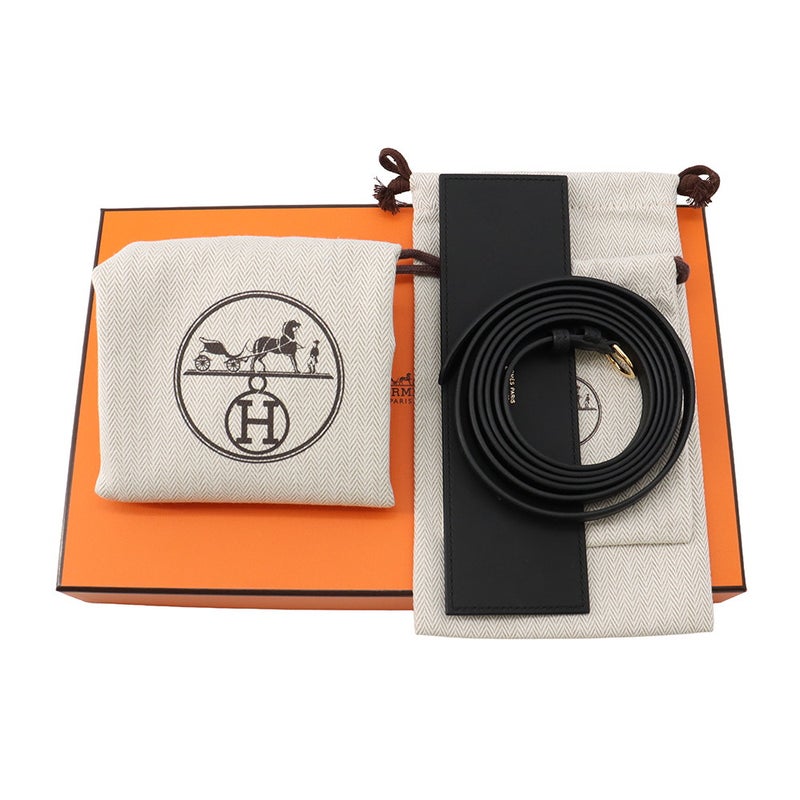 エルメス ショルダーバッグ ケリーダンス2 ブラック/ゴールド金具 スイフト G刻印 HERMES クラッチバッグ 黒