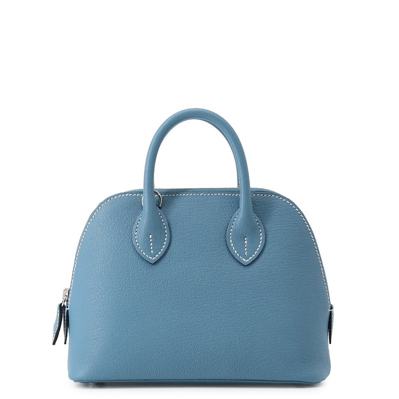 エルメス ボリード1923 ミニ ニューブルージーン/シルバー金具 シェブルミゾル K刻印 HERMES ２way