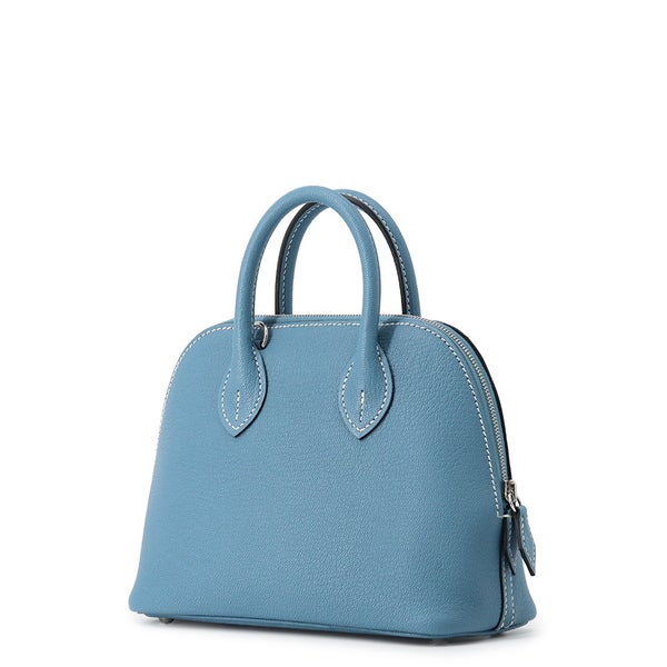 エルメス ボリード1923 ミニ ニューブルージーン/シルバー金具 シェブルミゾル K刻印 HERMES ２way