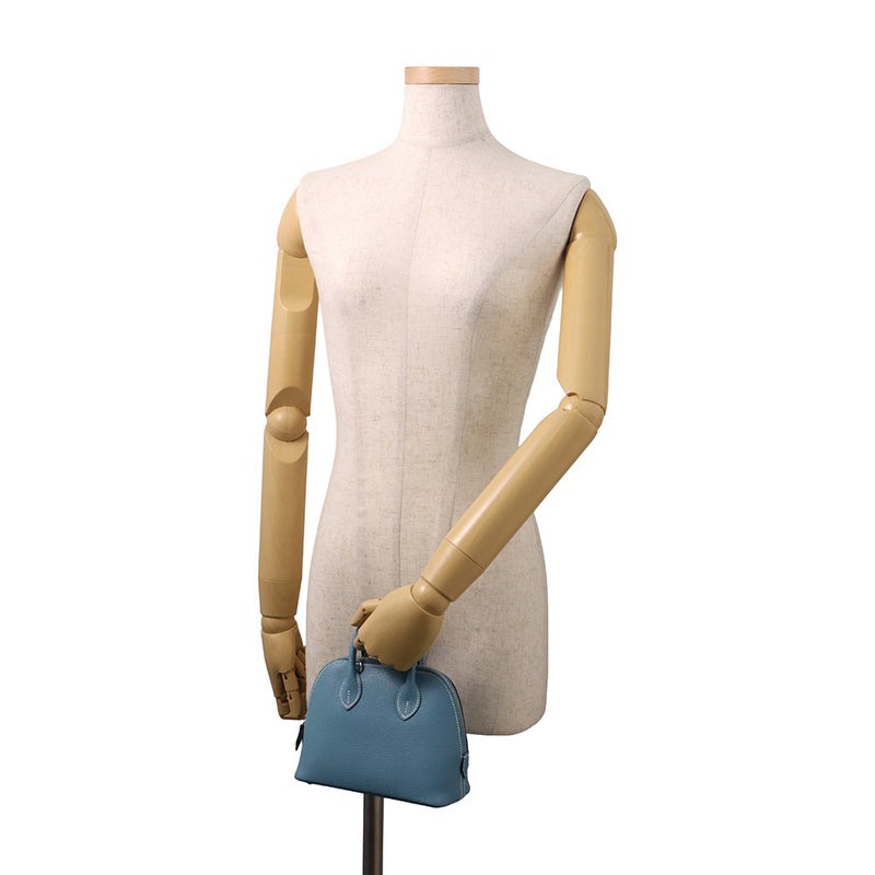 エルメス ボリード1923 ミニ ニューブルージーン/シルバー金具 シェブルミゾル K刻印 HERMES ２way