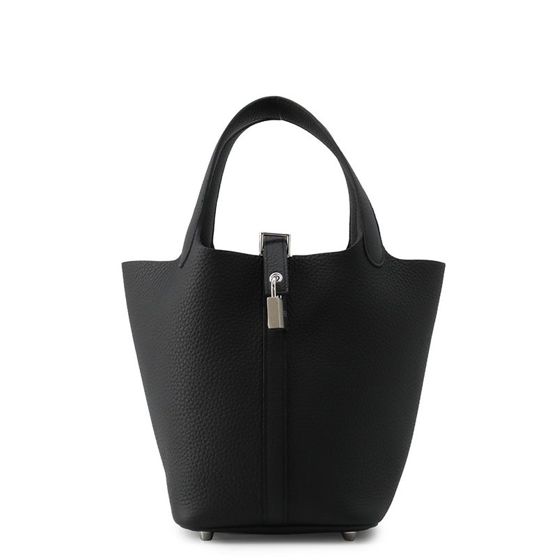 エルメス ハンドバッグ ピコタンロックPM ブラック/シルバー金具 トリヨンクレマンス K刻印 HERMES 黒