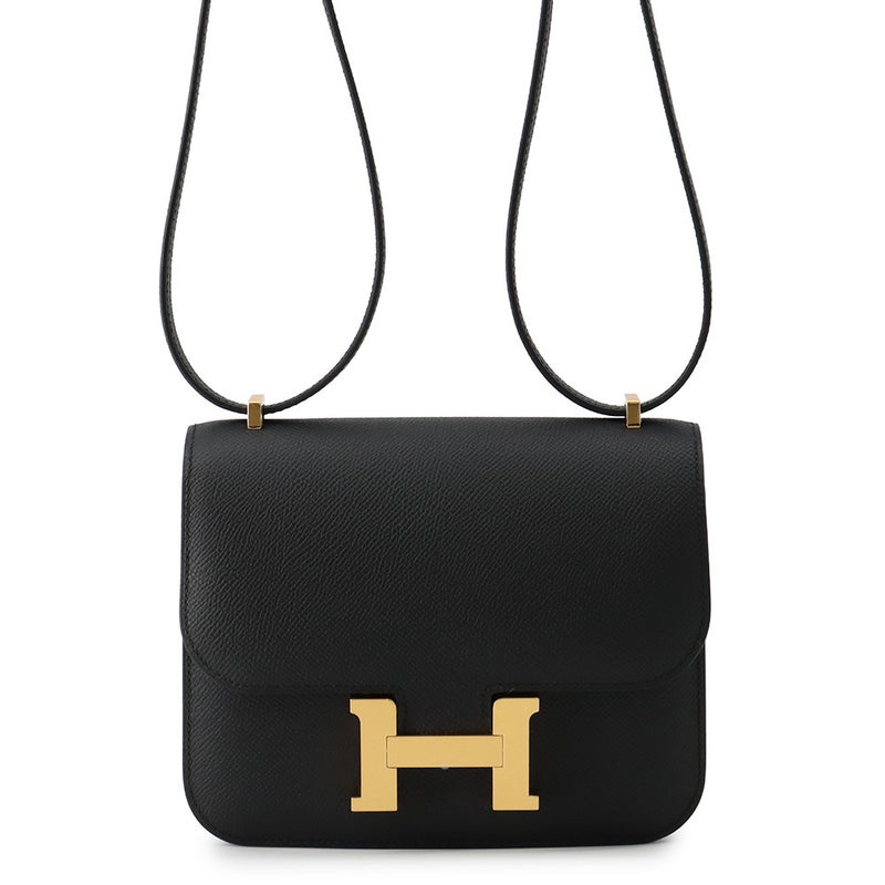 エルメス ショルダーバッグ ミニ コンスタンス3 ミロワール ブラック/ゴールド金具 エプソン G刻印 HERMES Constance