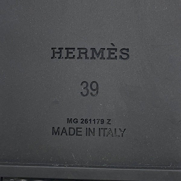 エルメス サンダル ミコノス ラバー レディースサイズ39 HERMES 靴 黒