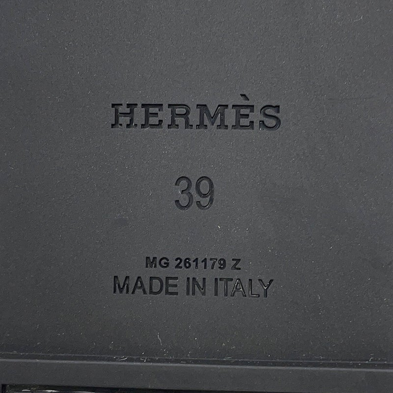 エルメス サンダル ミコノス ラバー レディースサイズ39 HERMES 靴 黒