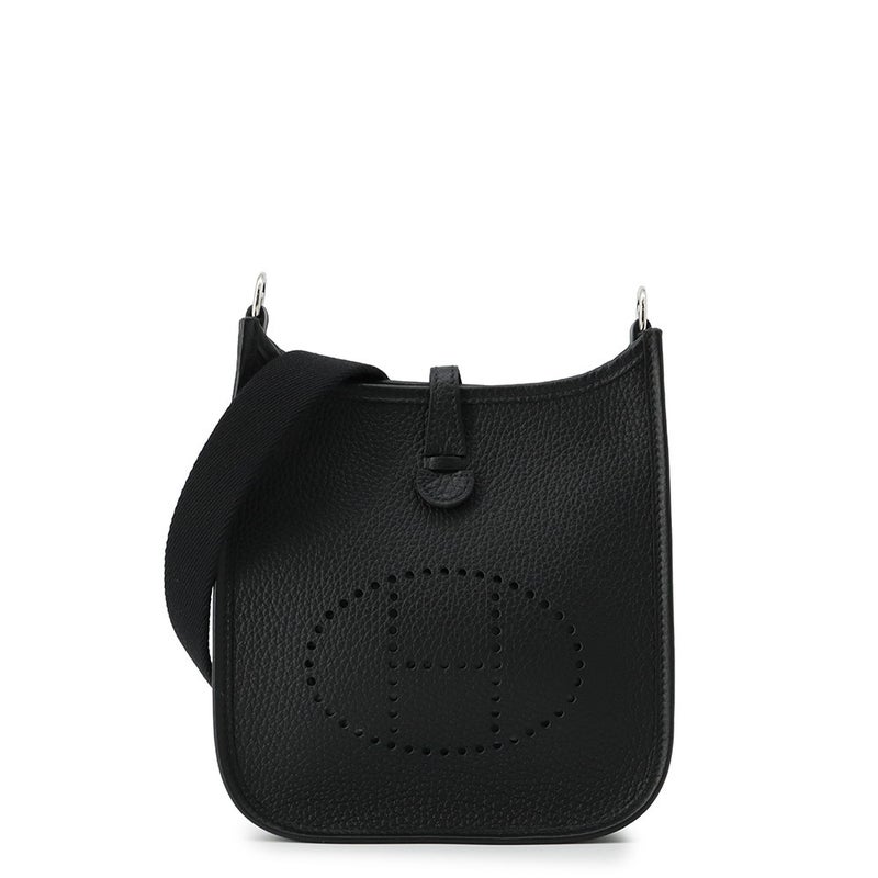 エルメス ショルダーバッグ エブリンTPM 111cm アマゾン ブラック/シルバー金具 トリヨンクレマンス G刻印 HERMES 黒