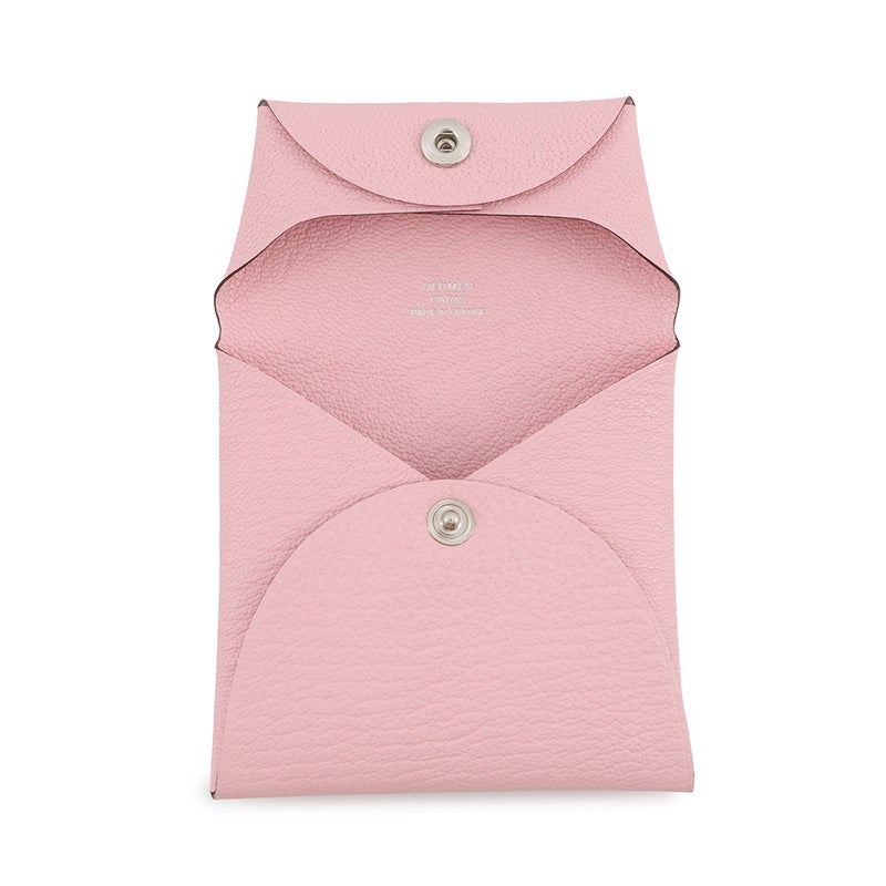 エルメス コインケース バスティア ローズサクラ  シェブルミゾル G刻印 HERMES 財布