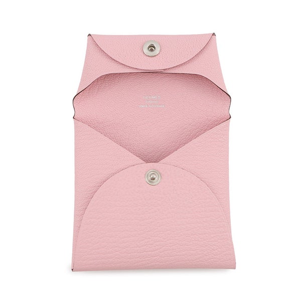 エルメス コインケース バスティア ローズサクラ  シェブルミゾル G刻印 HERMES 財布