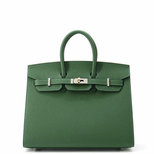 エルメス バーキン25 セリエ ヴェールモワイヤン/エクトラム金具 エプソン W刻印 HERMES Birkin ハンドバッグ