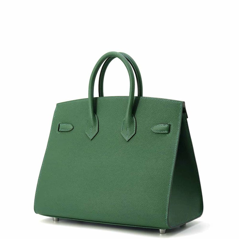 エルメス バーキン25 セリエ ヴェールモワイヤン/エクトラム金具 エプソン W刻印 HERMES Birkin ハンドバッグ