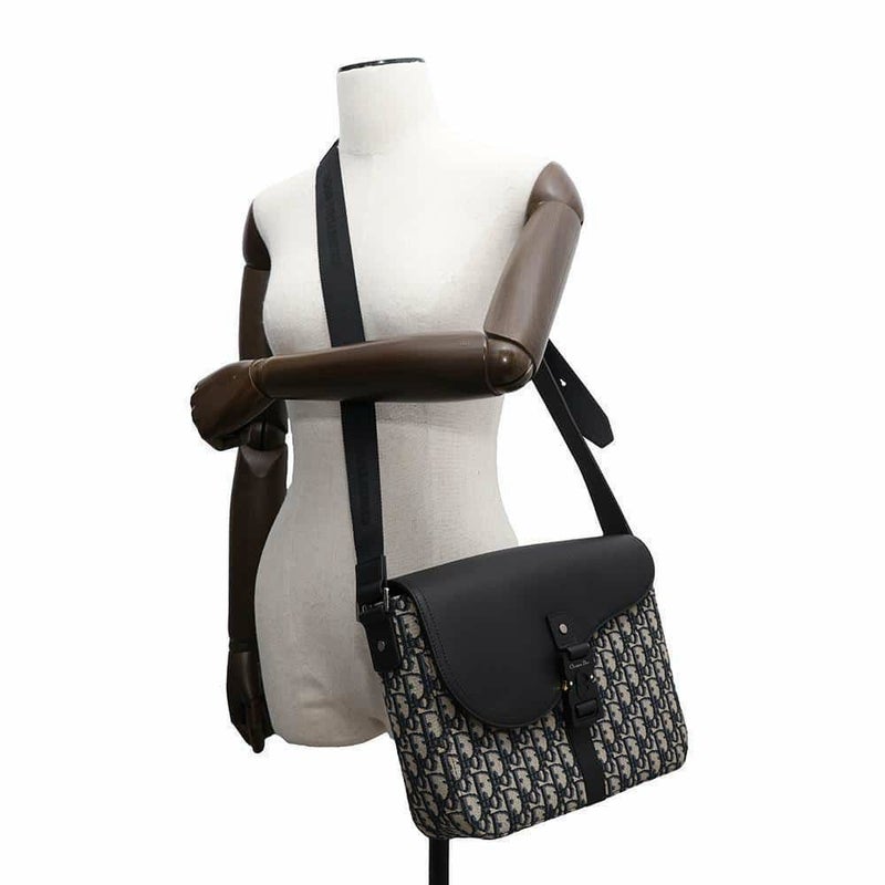 クリスチャン・ディオール ショルダーバッグ サドル オブリーク 1ADME162YKS Christian Dior トロッター 黒