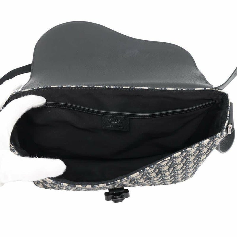 クリスチャン・ディオール ショルダーバッグ サドル オブリーク 1ADME162YKS Christian Dior トロッター 黒