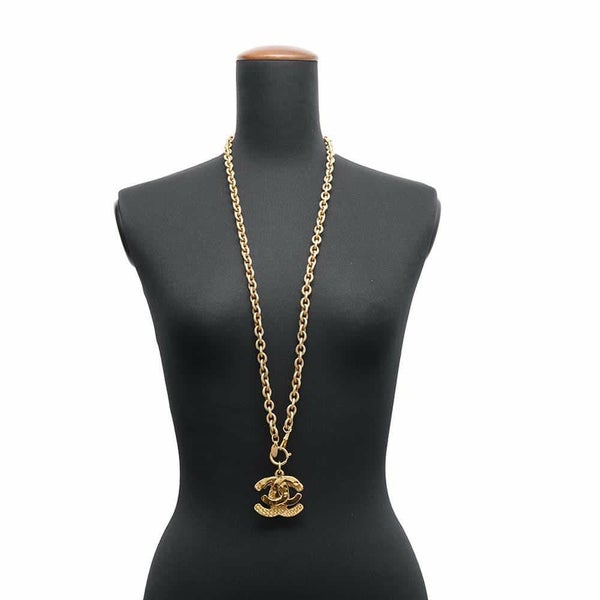 シャネル ロングネックレス ダブルココマーク メタル 2 9 CHANEL アクセサリー