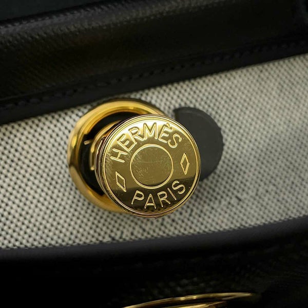 エルメス エールバッグジップPM ルトゥルネ ブラック/ゴールド金具トワルアッシュベルリンヌ/ヴァッシュハンター U刻印 黒
