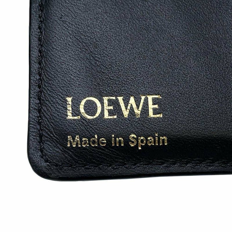 ロエベ 二つ折り財布 リピート コンパクト ジップウォレット C499Z41X04 LOEWE 財布 黒
