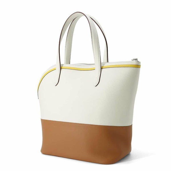 エルメス トートバッグ トランザット セーラー ブラン/ゴールド/ジョーヌナプル/シルバー金具 エバーカラー/スイフト D刻印