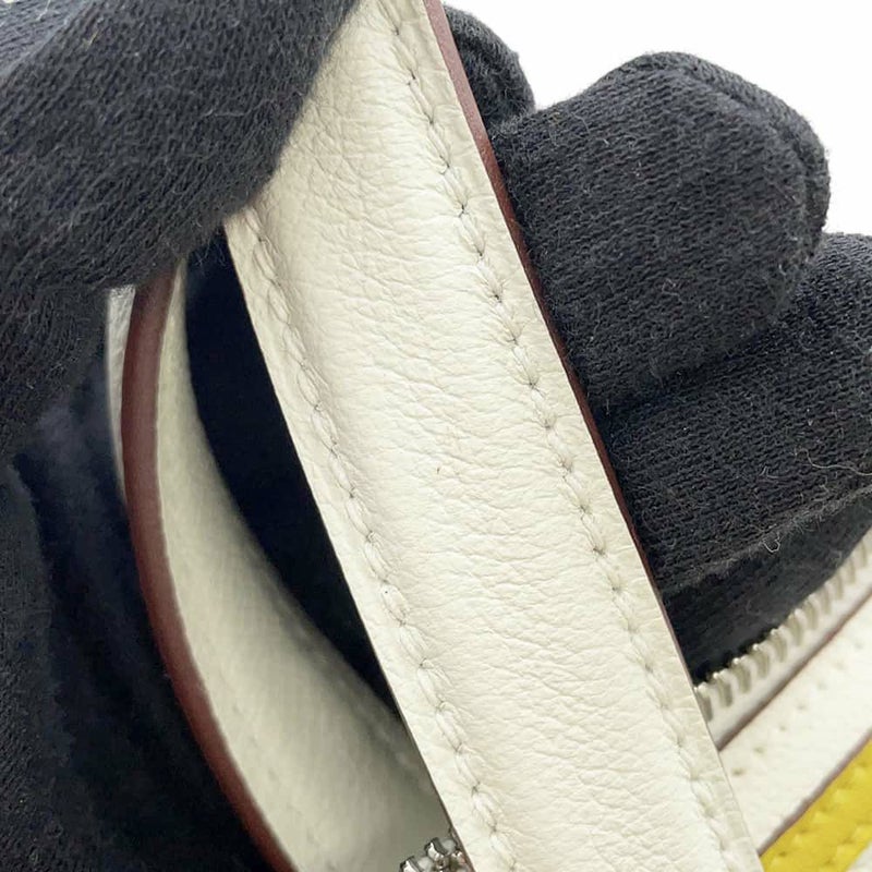 エルメス トートバッグ トランザット セーラー ブラン/ゴールド/ジョーヌナプル/シルバー金具 エバーカラー/スイフト D刻印