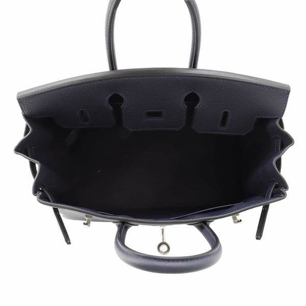 エルメス バーキン25 ブルーニュイ/シルバー金具 トゴ W刻印 HERMES Birkin ハンドバッグ