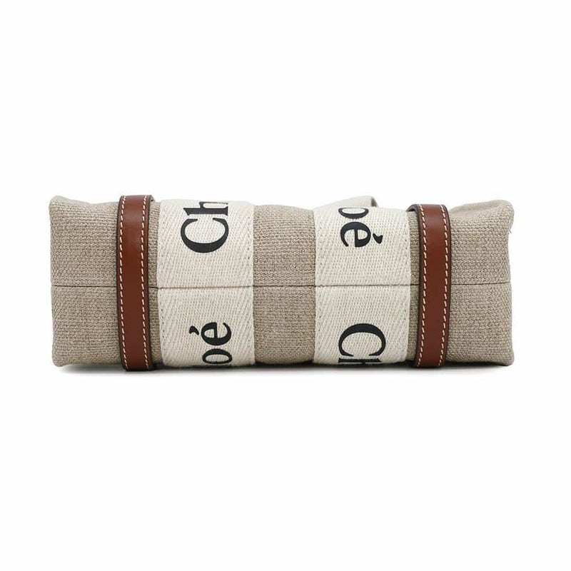 クロエ ハンドバッグ ウッディ トート ミニ キャンバス/カーフレザー CHC22AP237I2690U Chloe 2way