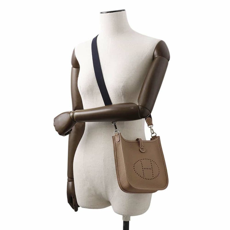 エルメス エブリンTPM アマゾン エトゥープ/ブルーインディゴ/シルバー金具 トリヨンクレマンス W刻印