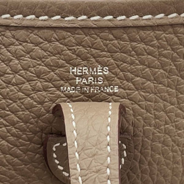 エルメス エブリンTPM アマゾン エトゥープ/ブルーインディゴ/シルバー金具 トリヨンクレマンス W刻印